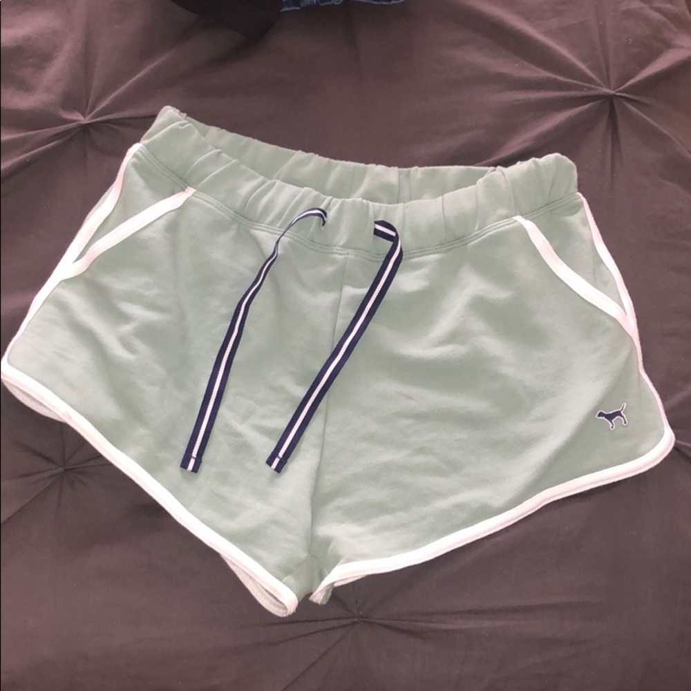 BARELY WORN super comfy pastel green PINK shorts